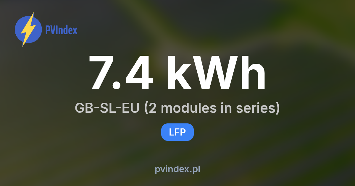 GB-SL-EU (2 modules in series) - specyfikacja techniczna, datasheet PDF ...