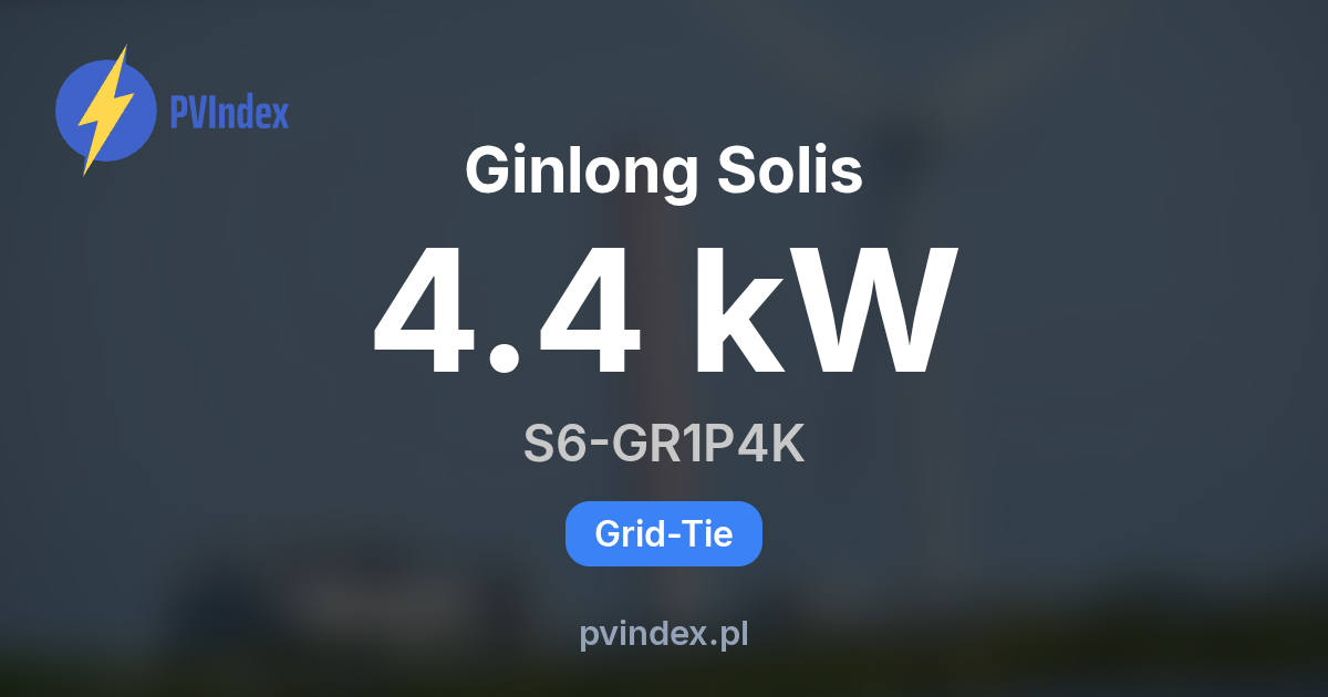 Ginlong Solis S6-GR1P4K - specyfikacja techniczna, datasheet PDF - PV Index