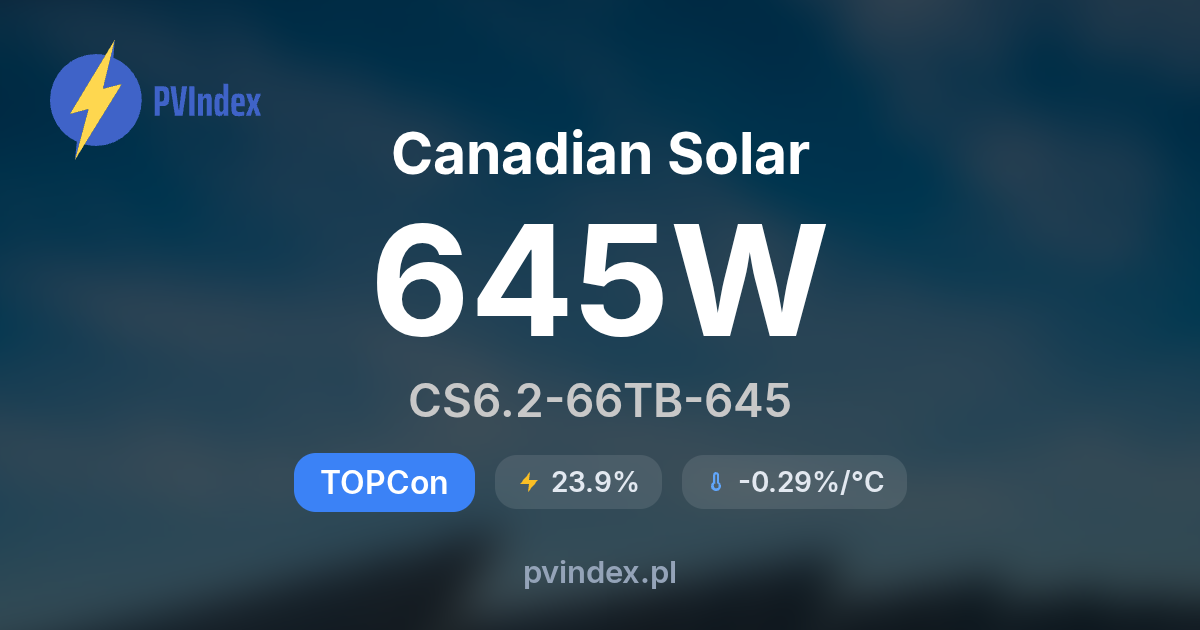 Canadian Solar CS6.2-66TB-645 - specyfikacja techniczna, datasheet PDF ...