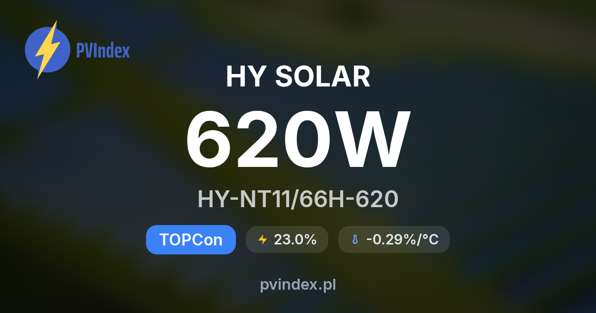 HY SOLAR HY-NT11/66H-620 - specyfikacja techniczna, datasheet PDF - PV ...