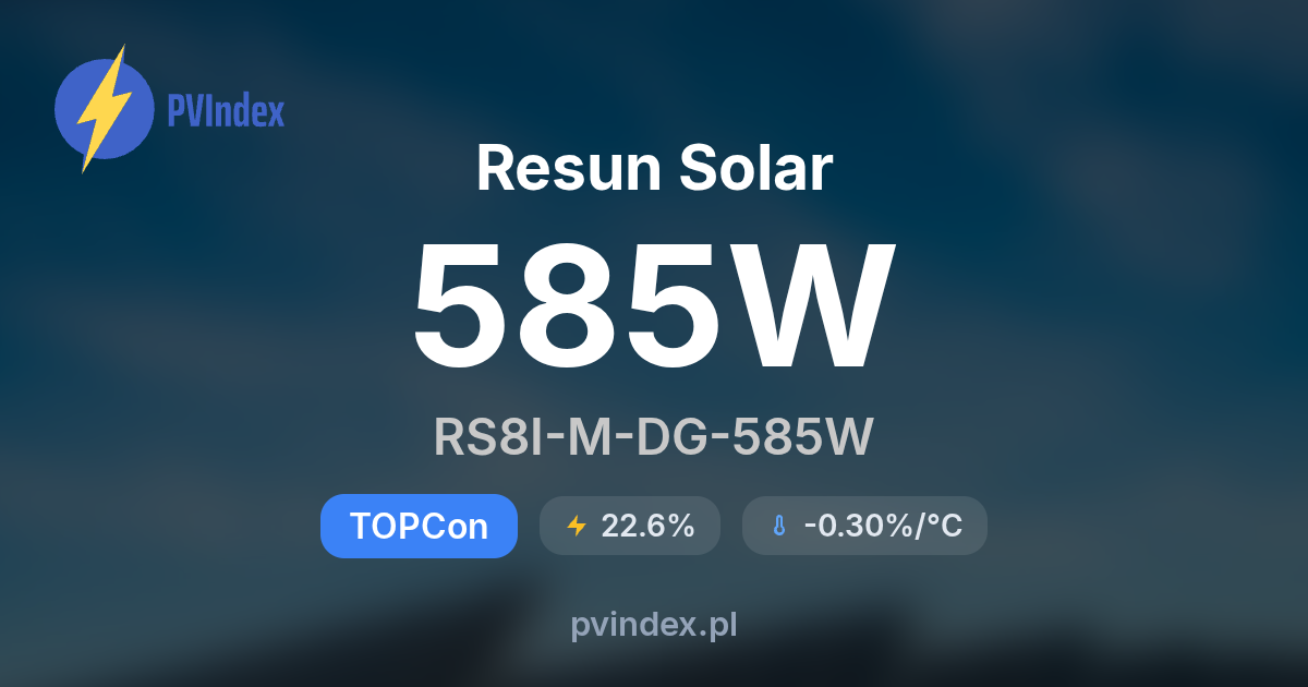 Resun Resun Solar RS8I-M-DG-585W - specyfikacja techniczna, datasheet PDF ...