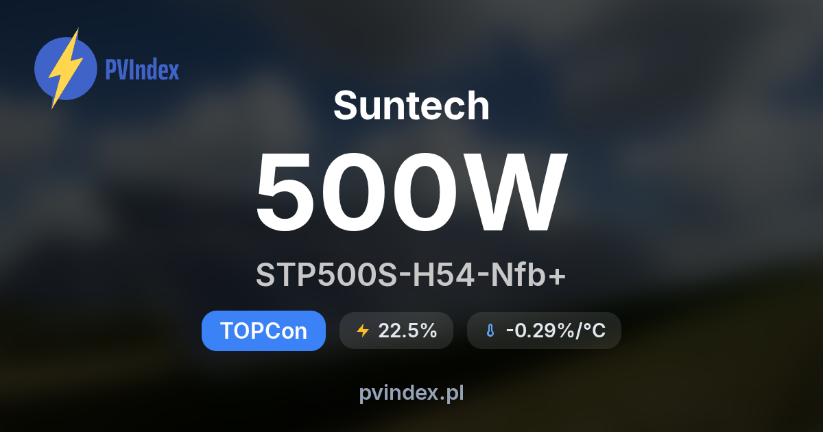 Suntech STP500S-H54-Nfb+ - specyfikacja techniczna, datasheet PDF - PV ...